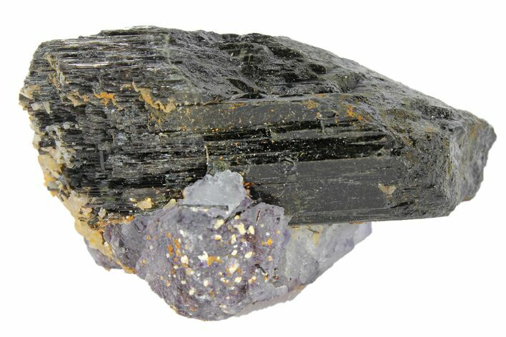 Black Tourmaline (Schorl) & Fluorite Association - Namibia #96587